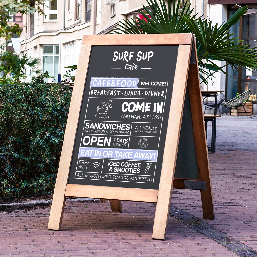 Surf sup board sign